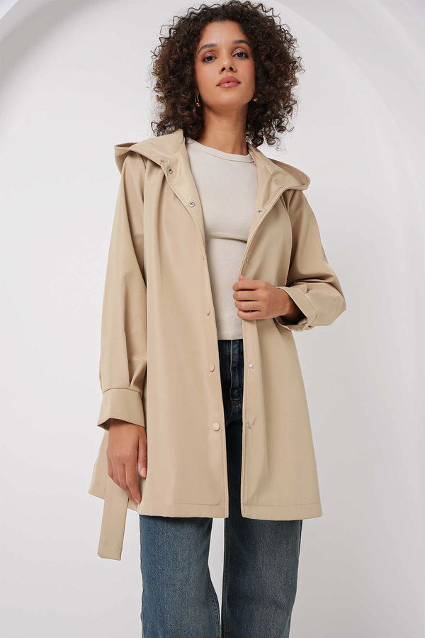 Gabria Çıtçıtlı Trenchcoat BEJ