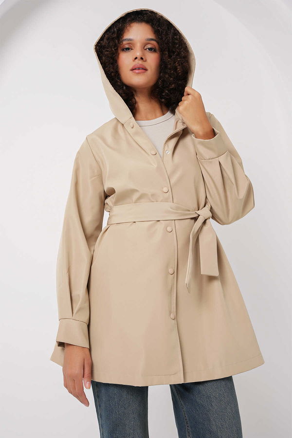 Gabria Çıtçıtlı Trenchcoat BEJ