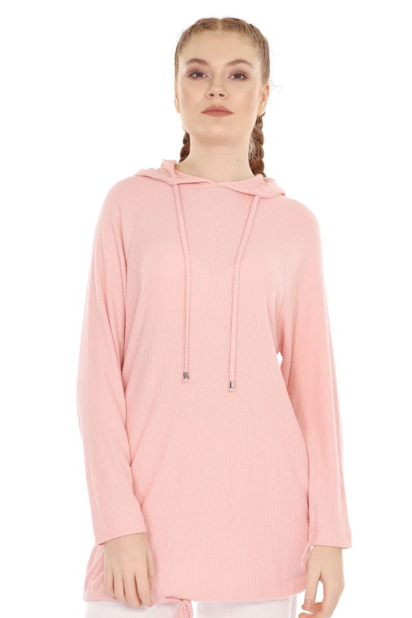 Kapüşonlu Fitilli Sweat Kapüşonlu Fitilli Sweat