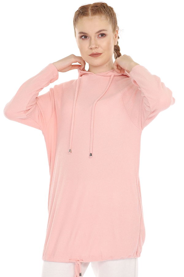 Kapüşonlu Fitilli Sweat Kapüşonlu Fitilli Sweat
