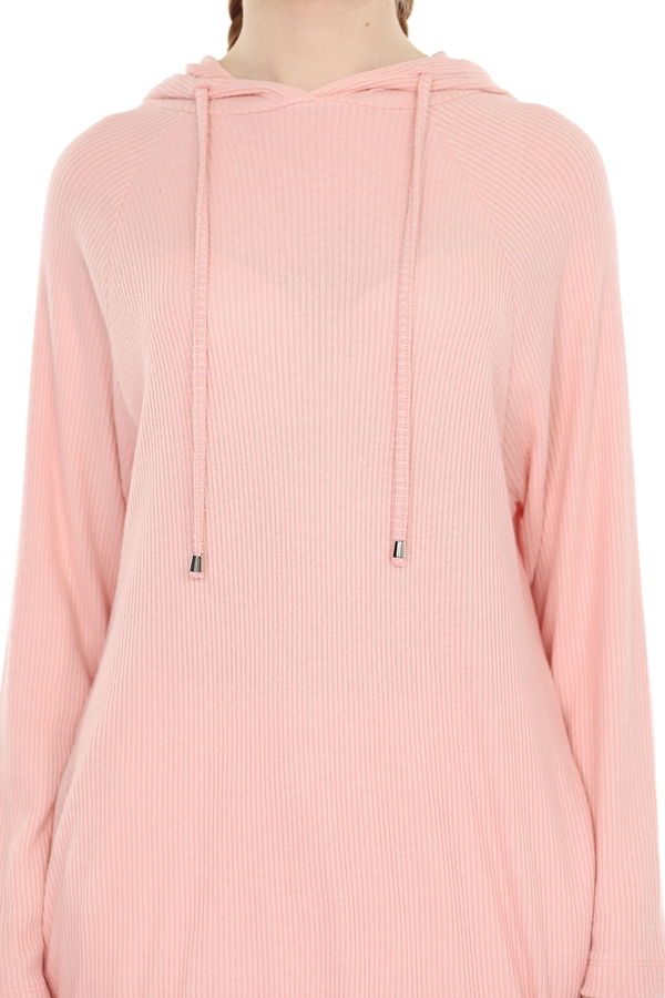 Kapüşonlu Fitilli Sweat Kapüşonlu Fitilli Sweat