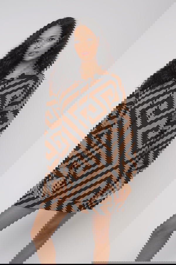 Gabria Kapüşonlu Geometrik Desen Sweat Gabria Kapüşonlu Geometrik Desen Sweat