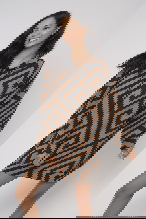 Gabria Kapüşonlu Geometrik Desen Sweat Gabria Kapüşonlu Geometrik Desen Sweat