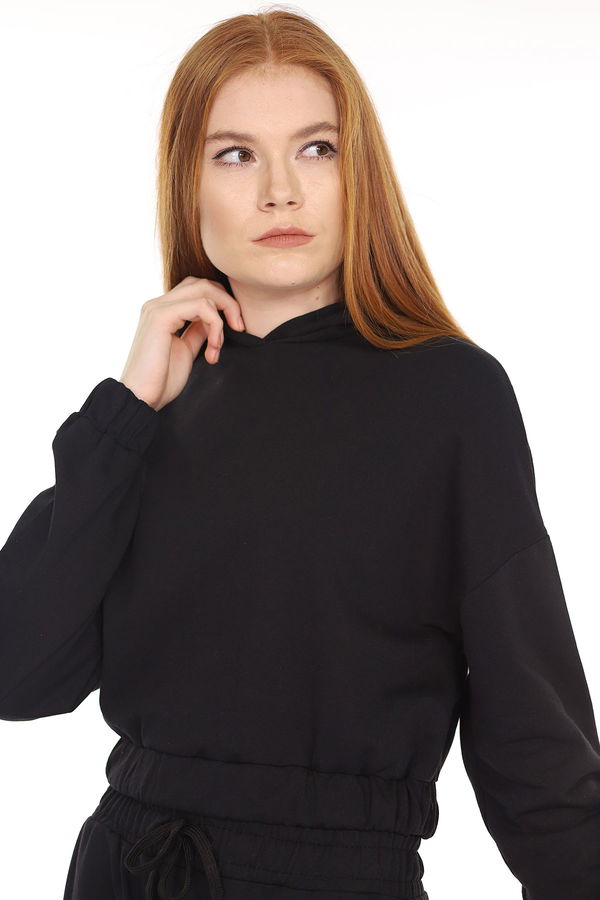 Kapüşonlu Mini Sweat SIYAH Kapüşonlu Mini Sweat SIYAH