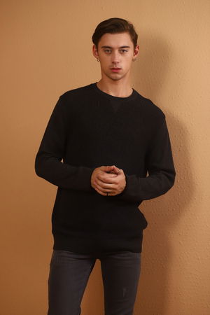 Mavi Bisiklet Yaka Kazak STD