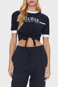Guess Ön Bağlamalı Kadın T-shirt Lacivert