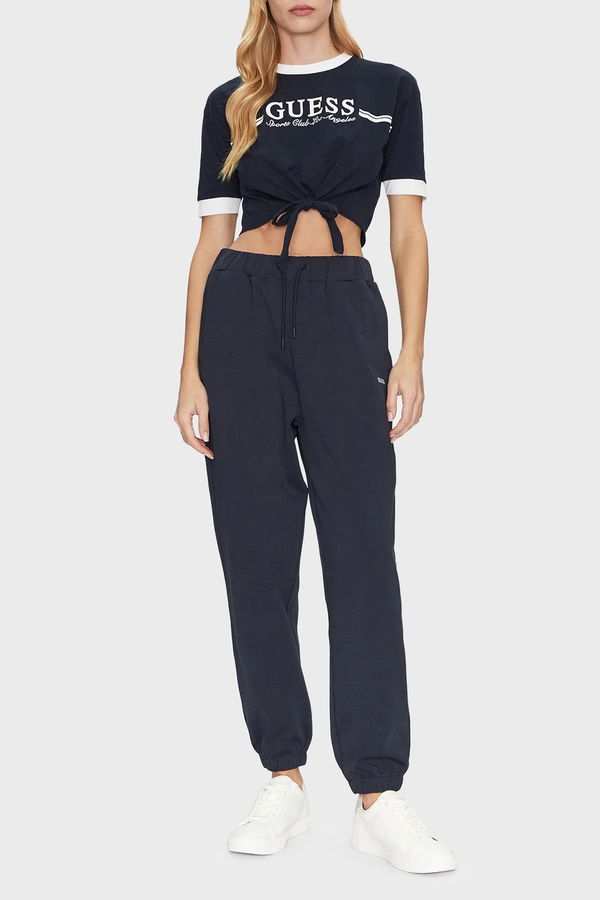 Guess Ön Bağlamalı Kadın T-shirt Lacivert