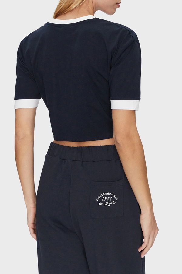 Guess Ön Bağlamalı Kadın T-shirt Lacivert