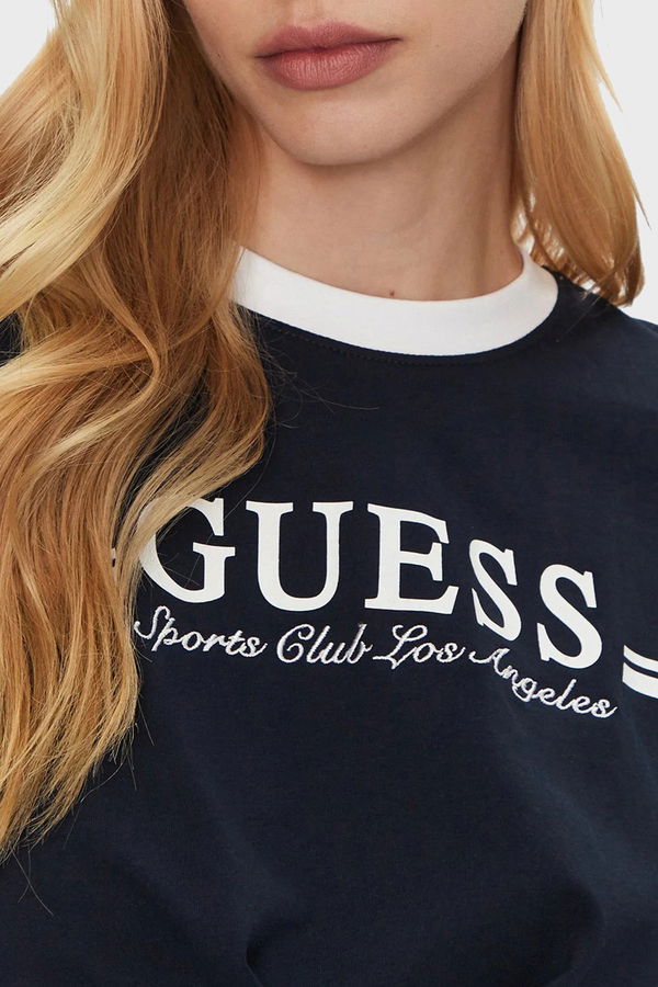 Guess Ön Bağlamalı Kadın T-shirt Lacivert