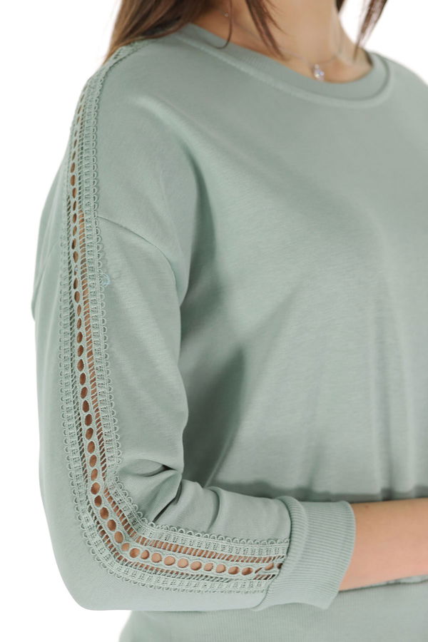 Kol Dantel Detaylı Sweat MINT Kol Dantel Detaylı Sweat MINT