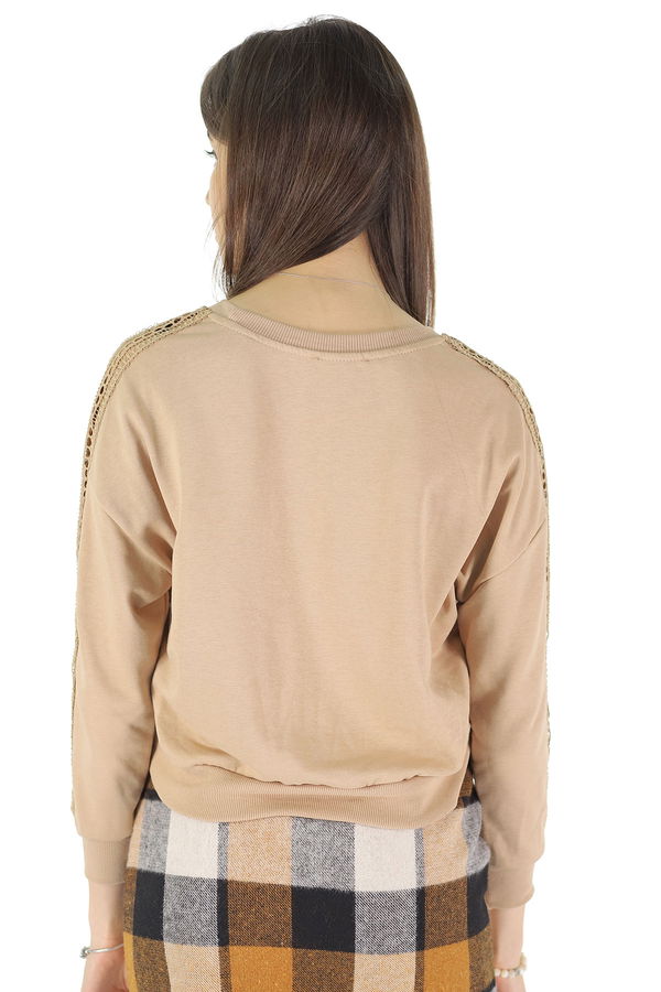 Kol Dantel Detaylı Sweat CAMEL Kol Dantel Detaylı Sweat CAMEL