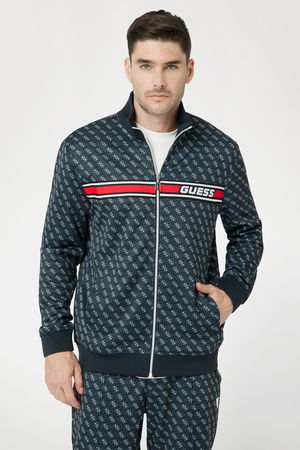 Guess Marka Logolu Fermuarlı Sweat SIYAH Guess Marka Logolu Fermuarlı Sweat SIYAH