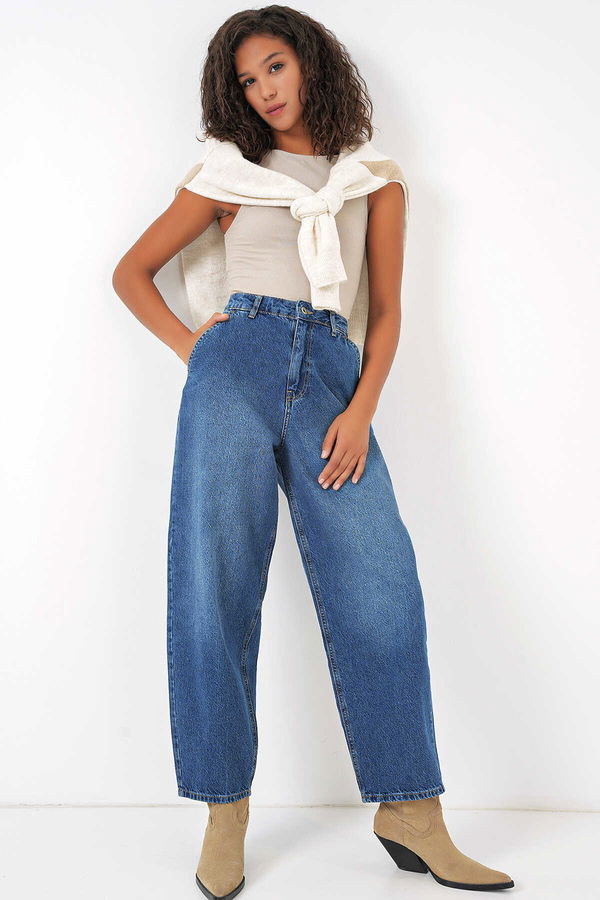 Gabria Yüksek Bel Baggy Jean Pantolon MAVI Gabria Yüksek Bel Baggy Jean Pantolon MAVI