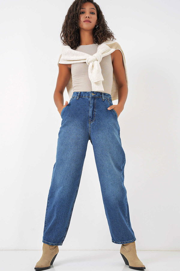 Gabria Yüksek Bel Baggy Jean Pantolon MAVI Gabria Yüksek Bel Baggy Jean Pantolon MAVI