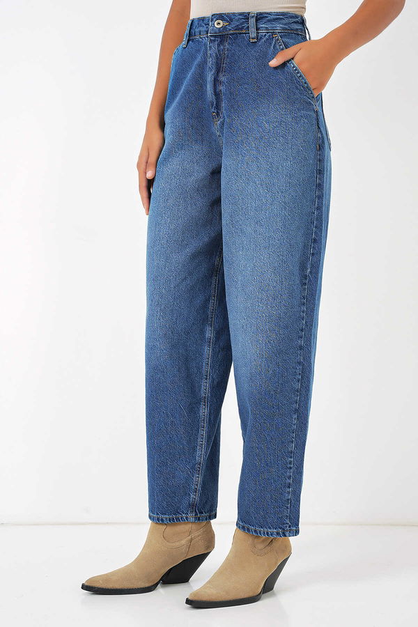 Gabria Yüksek Bel Baggy Jean Pantolon MAVI Gabria Yüksek Bel Baggy Jean Pantolon MAVI