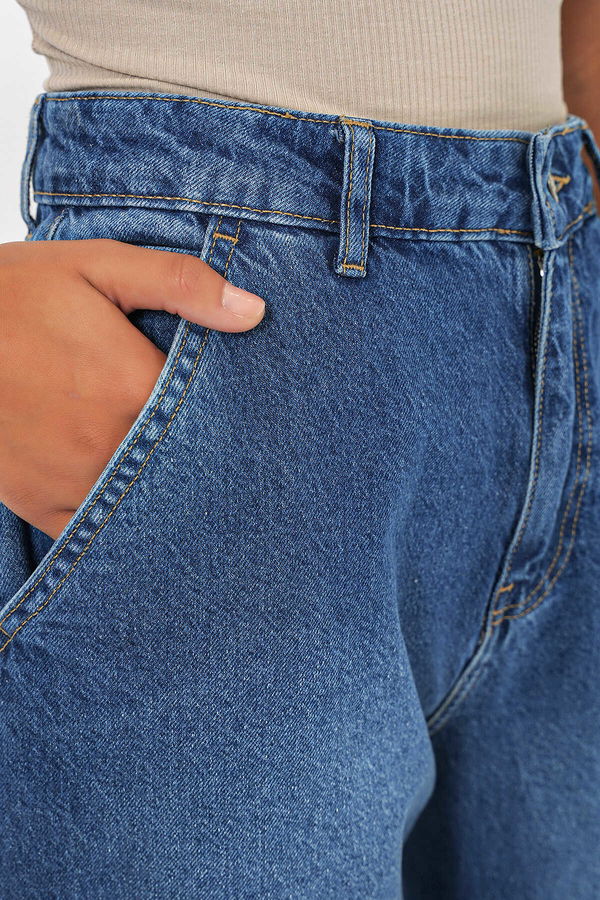Gabria Yüksek Bel Baggy Jean Pantolon MAVI Gabria Yüksek Bel Baggy Jean Pantolon MAVI
