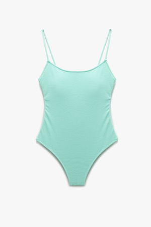 Koton Astarlı Hafif Destekli Dokulu İnce Askılı Fit Mayo YESIL Koton Astarlı Hafif Destekli Dokulu İnce Askılı Fit Mayo YESIL