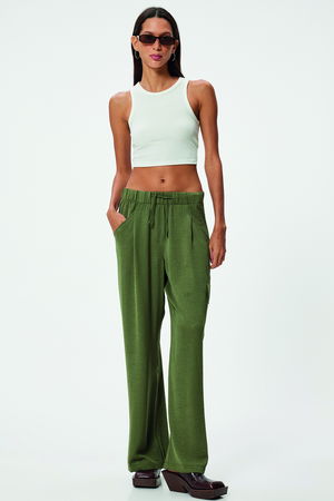 Koton Kargo Cepli Bol Paça Pantolon Haki Koton Kargo Cepli Bol Paça Pantolon Haki