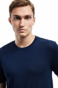 Koton Erkek Basic Slim Fit T-shirt LACIVERT