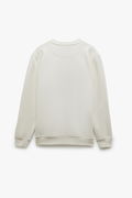 Koton Erkek Şardonlu Basic Sweatshirt Beyaz