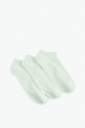 Koton Kadın 3li Patik Çorap BEYAZ