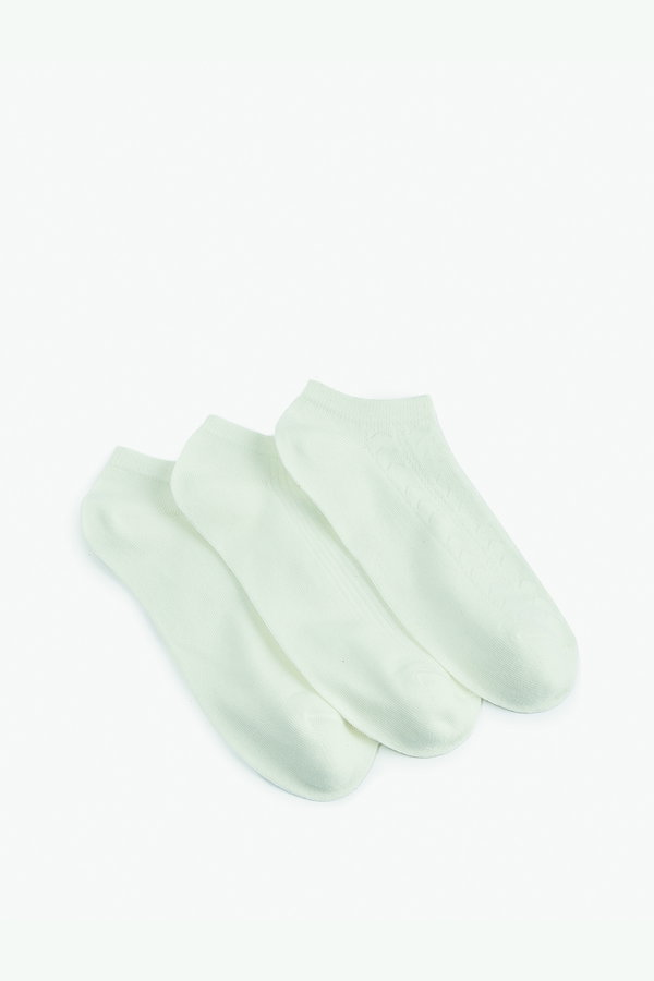 Koton Kadın 3li Patik Çorap BEYAZ
