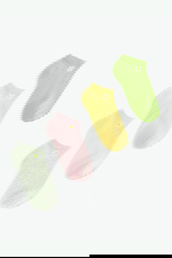 Koton Kadın 4li Lastik Detaylı Yoga Çorabı Seti Çok Renkli