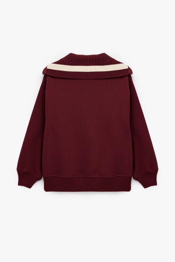 Koton Kadın Baskılı Sweatshirt BORDO Koton Kadın Baskılı Sweatshirt BORDO