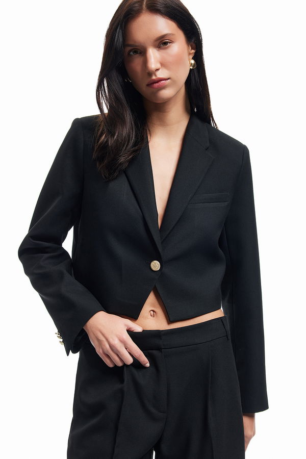 Koton Kadın Blazer Ceket SIYAH Koton Kadın Blazer Ceket SIYAH