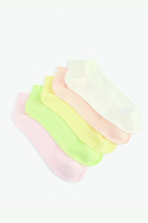 Koton Kadın Çok Renkli Pamuklu 5li Patik Çorap Seti Çok Renkli