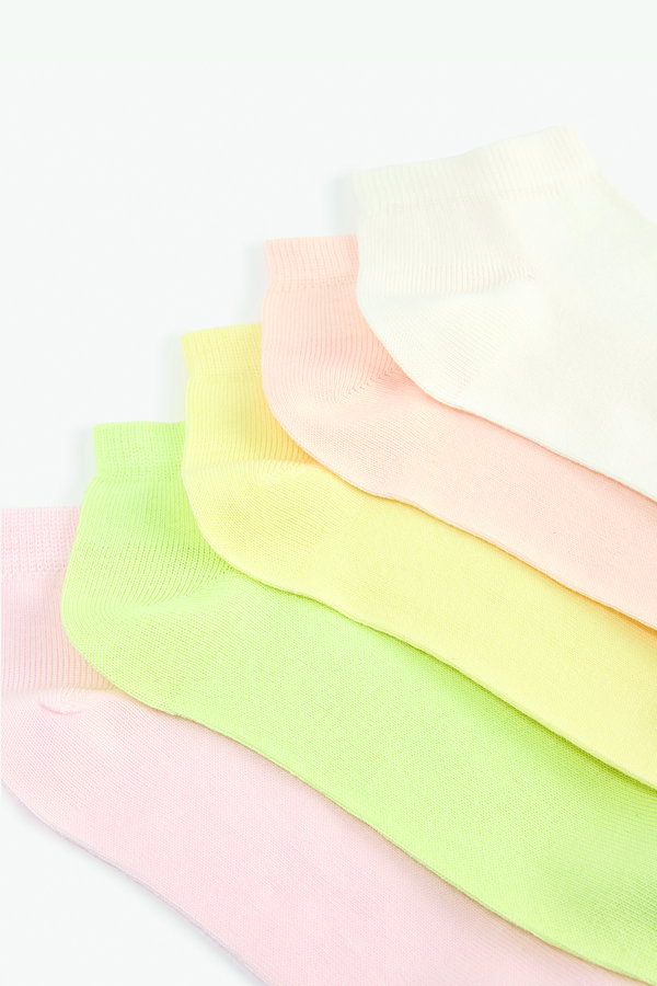 Koton Kadın Çok Renkli Pamuklu 5li Patik Çorap Seti Çok Renkli