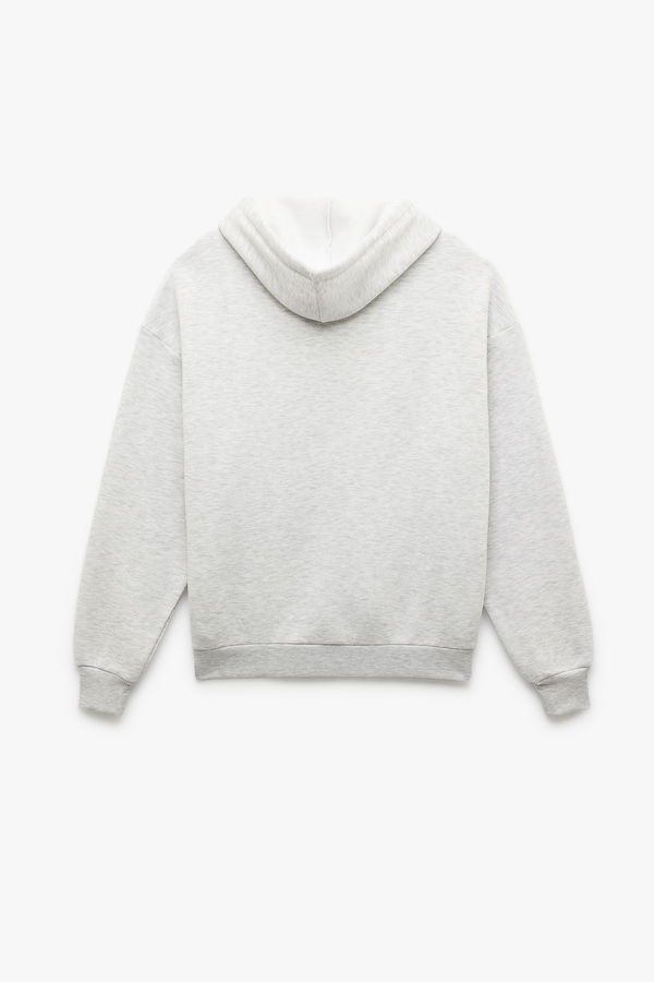 Koton Kadın Oversize Fermuarlı Sweatshirt GRI Koton Kadın Oversize Fermuarlı Sweatshirt GRI