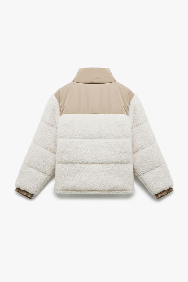 Koton Kadın Peluş Mont EKRU