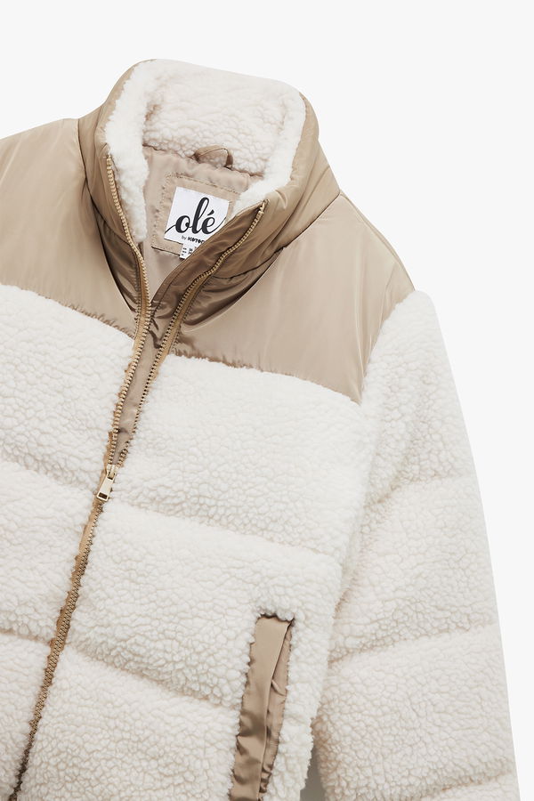 Koton Kadın Peluş Mont EKRU