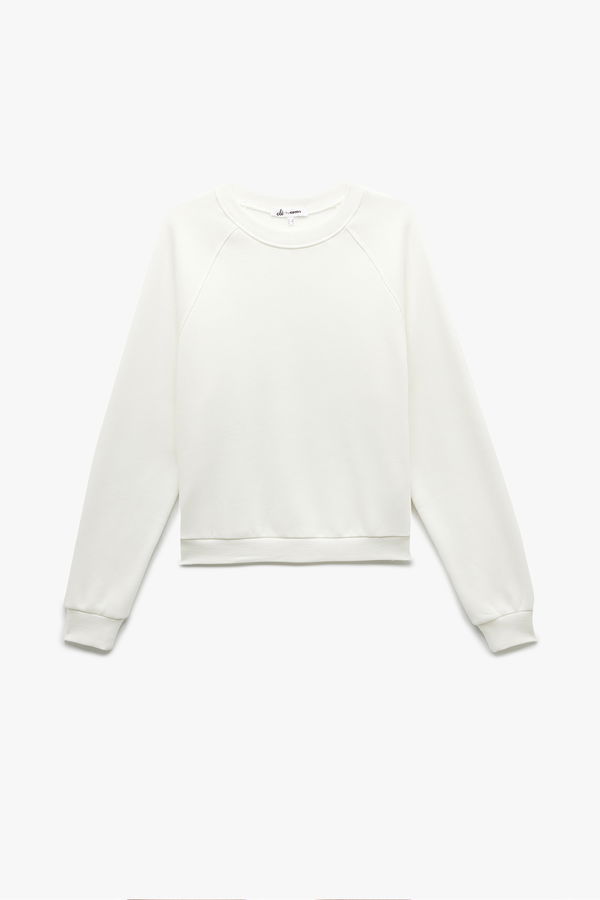 Koton Kadın Şardonlu Oversize Sweatshirt EKRU Koton Kadın Şardonlu Oversize Sweatshirt EKRU