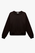 Koton Kadın Şardonlu Oversize Sweatshirt KAHVERENGI