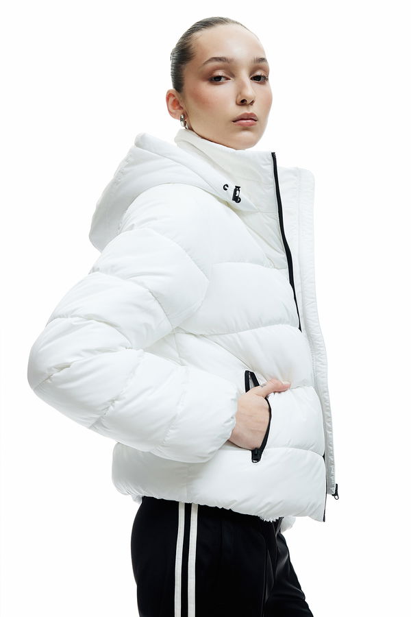 Koton Kadın Şişme Mont Beyaz