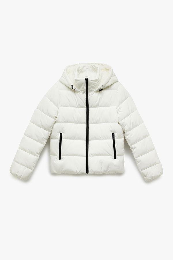 Koton Kadın Şişme Mont Beyaz