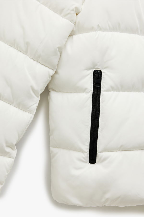 Koton Kadın Şişme Mont Beyaz