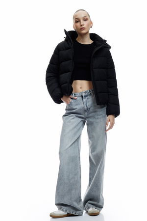 Koton Kadın Şişme Mont SIYAH