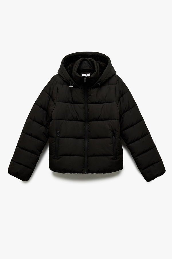 Koton Kadın Şişme Mont SIYAH