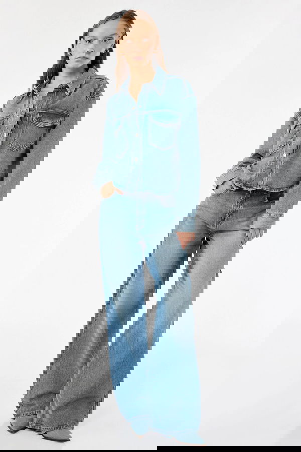 Koton Kadın Taşlı Ceket MAVI