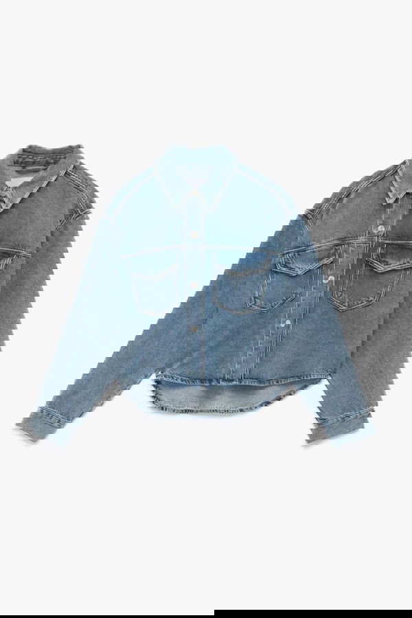 Koton Kadın Taşlı Ceket MAVI