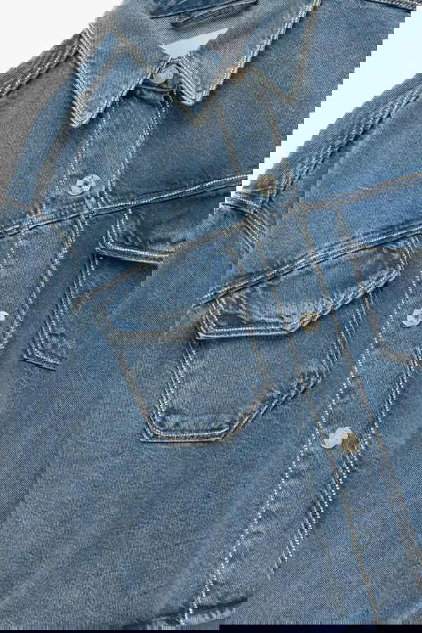 Koton Kadın Taşlı Ceket MAVI