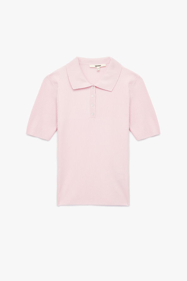 Koton Kadın Triko Polo Yaka Kazak PEMBE