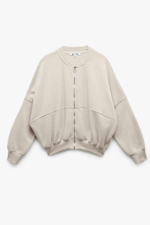 Koton Kadın Üç İplik Şardonlu Sweatshirt BEJ Koton Kadın Üç İplik Şardonlu Sweatshirt BEJ