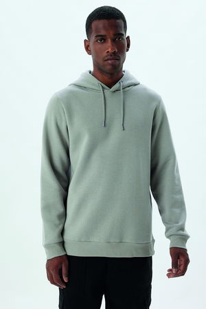 Koton Kapüşonlu Erkek Sweat GRİ Koton Kapüşonlu Erkek Sweat GRİ