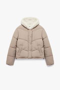 Koton Kürklü Kısa Şişme Mont KUM