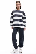 Koton Oversize Şardonlu Polo Yaka Sweatshirt EKRU