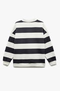 Koton Oversize Şardonlu Polo Yaka Sweatshirt EKRU